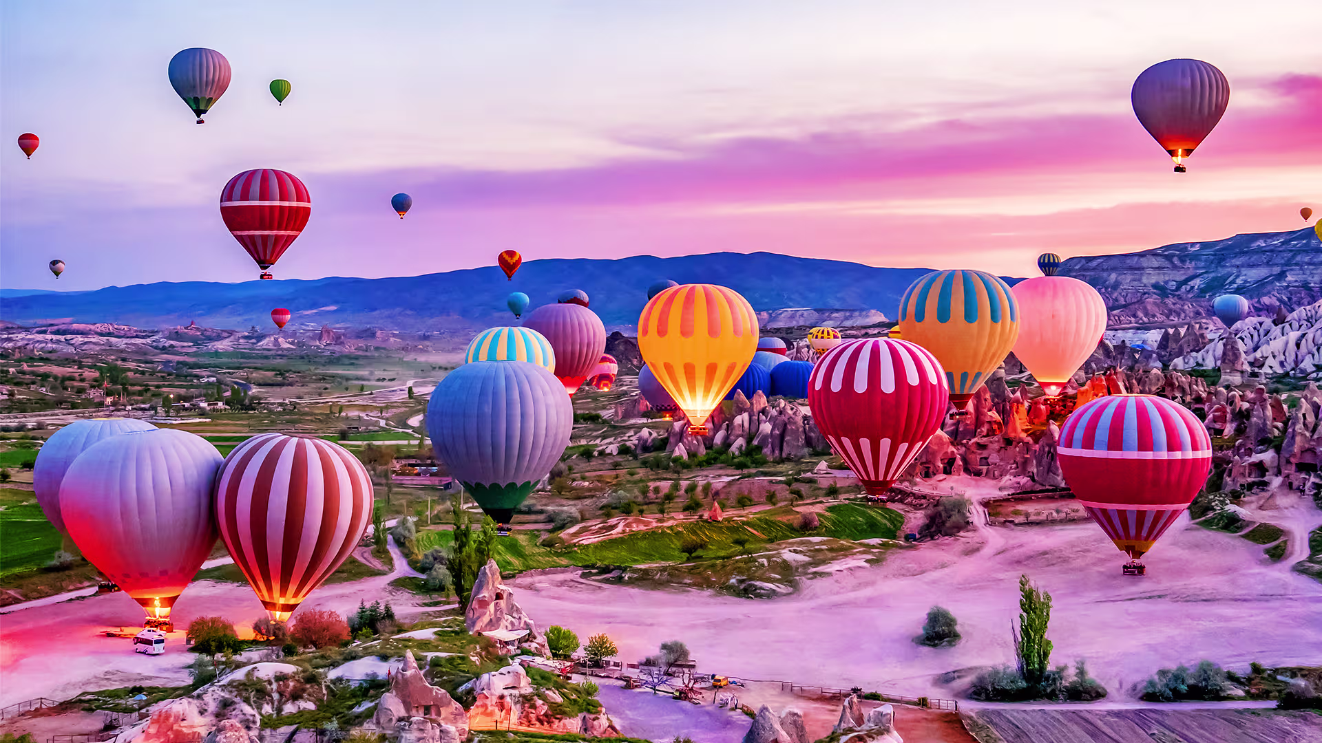 Scenic view of Cappadocia