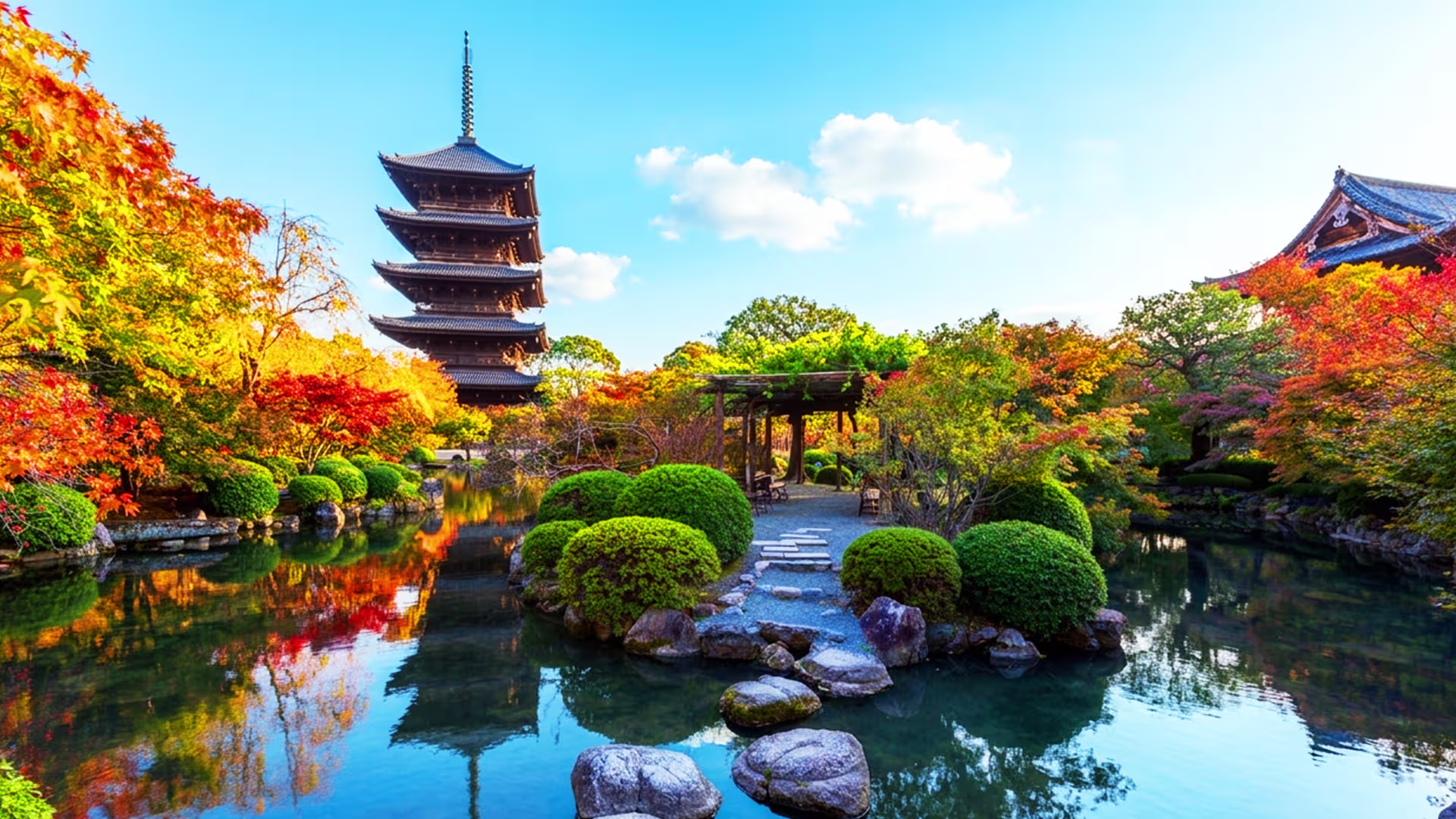 Scenic view of Kyoto