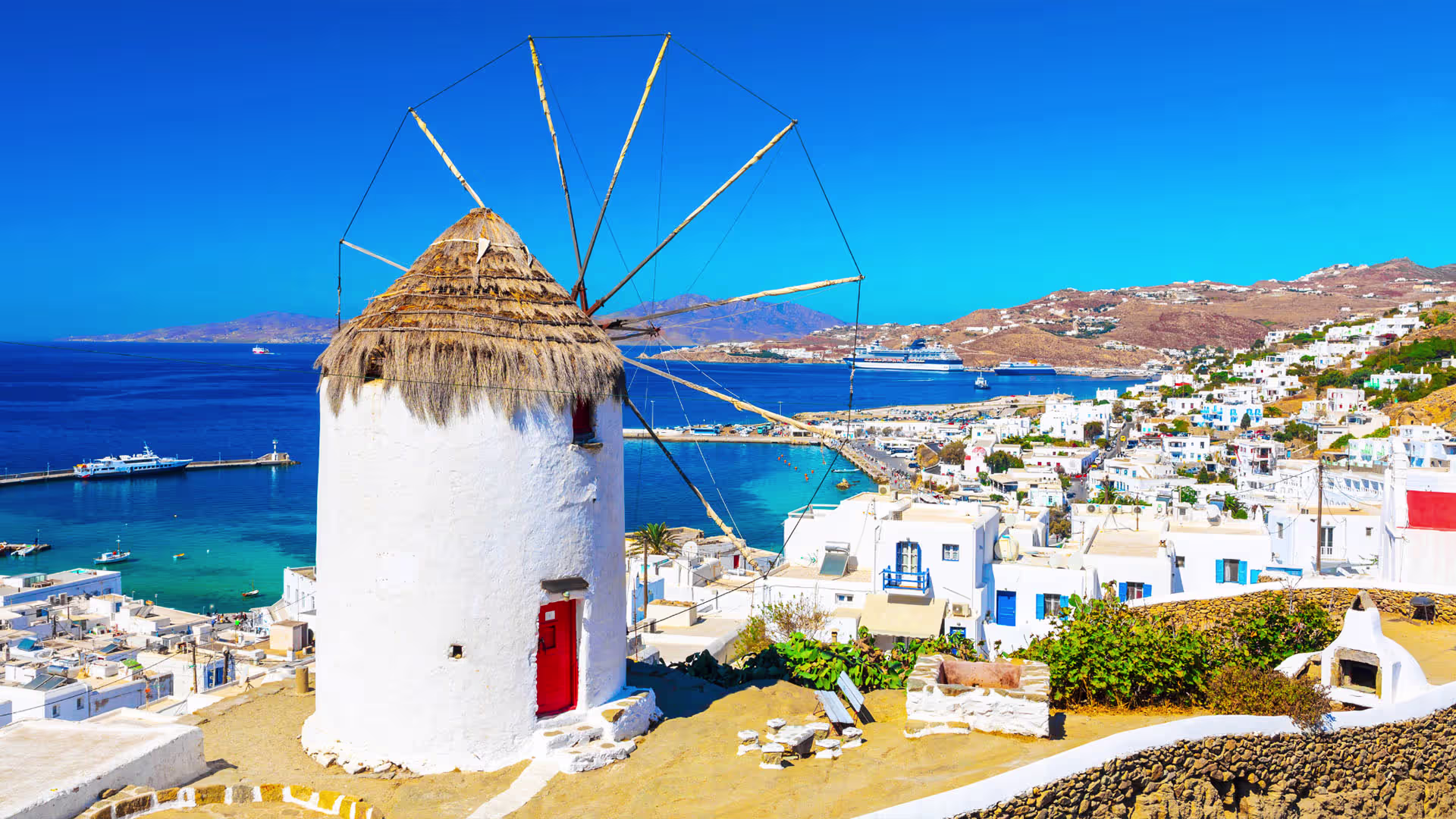 Scenic view of Mykonos